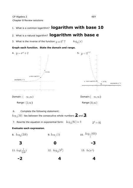 algebra 1 chapter 8 review answers