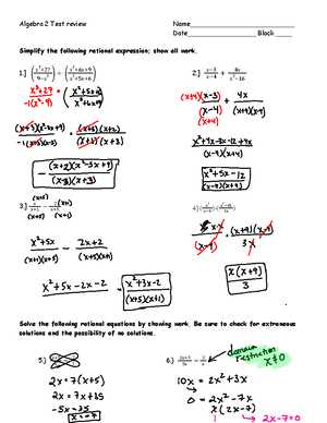 algebra 2 chapter 2 test review answers