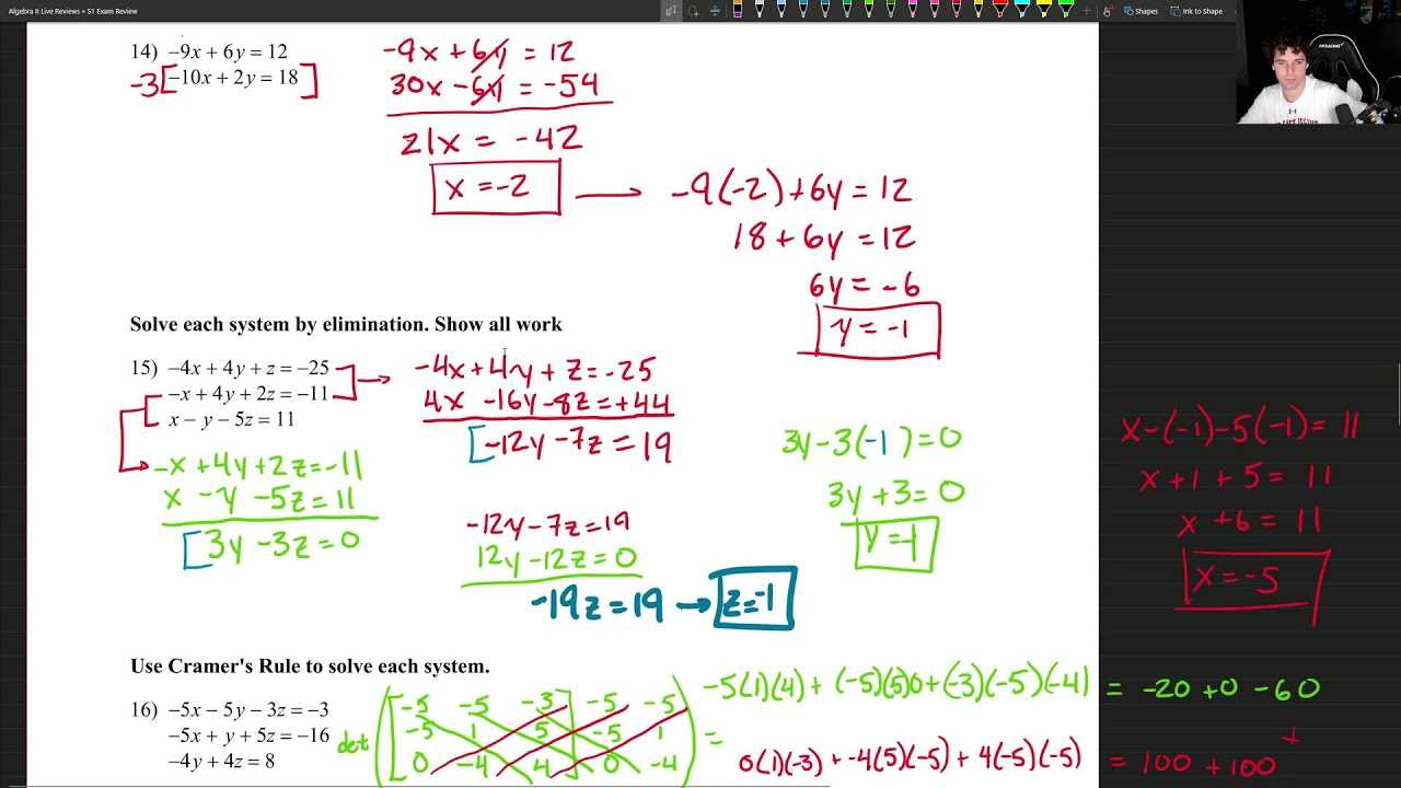 algebra 2 final exam answer key 2025