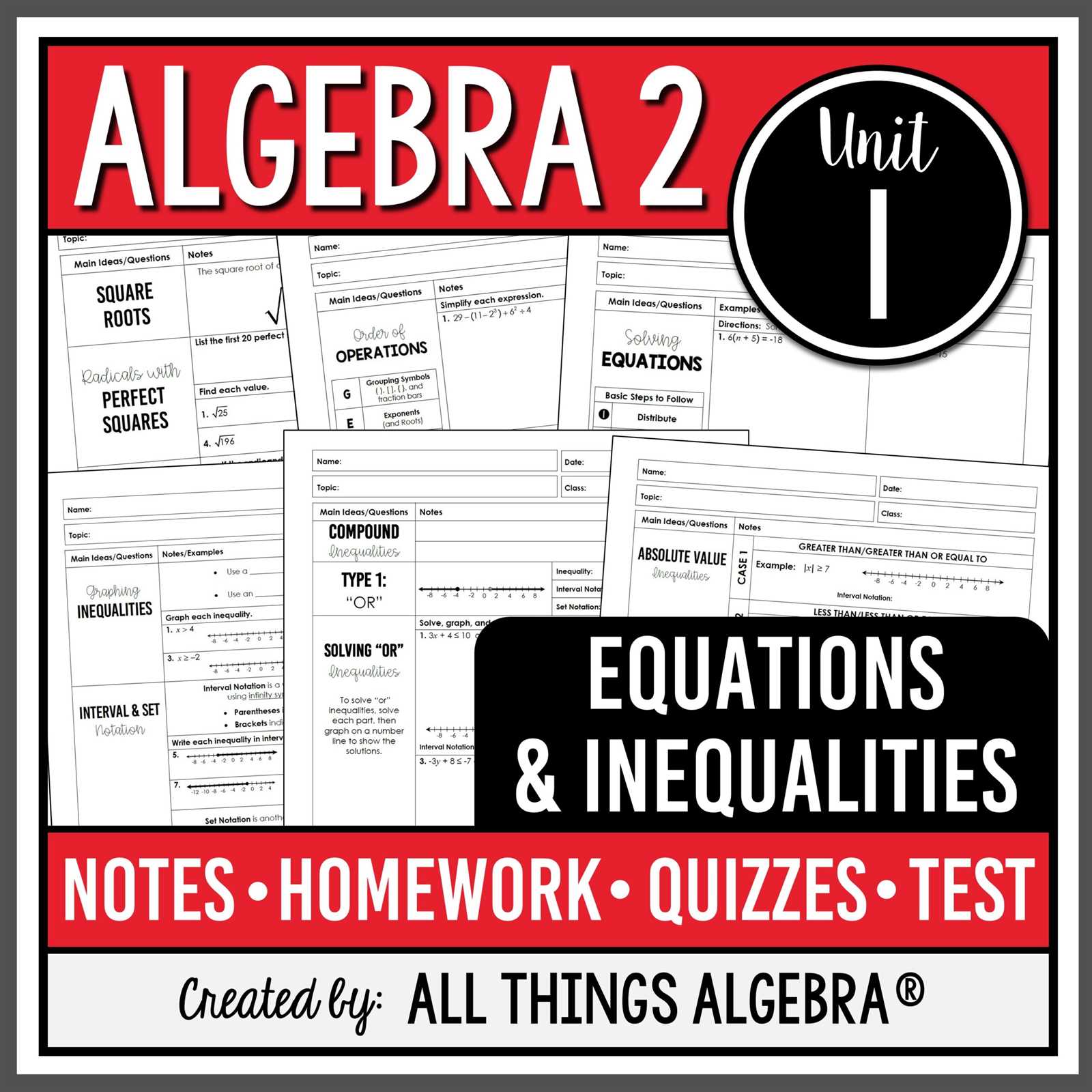 algebra 2 test 2 answers