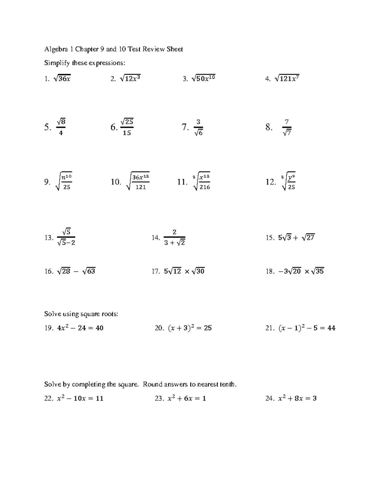 algebra connections chapter 9 answers