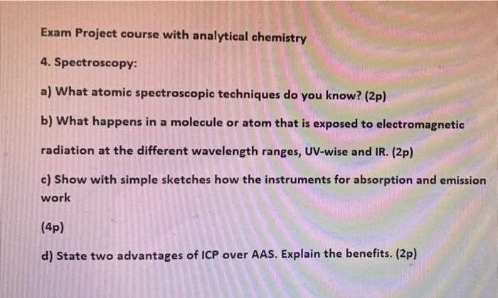 analytical chemistry exam questions and answers