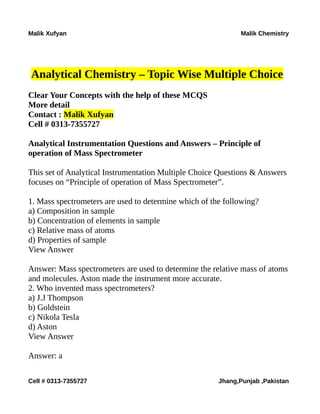 analytical chemistry final exam key