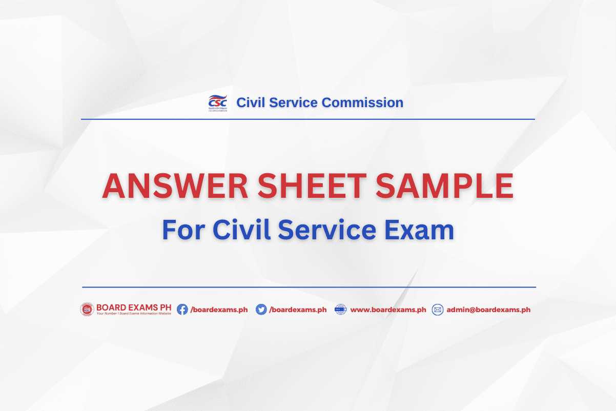 answer sheet exam