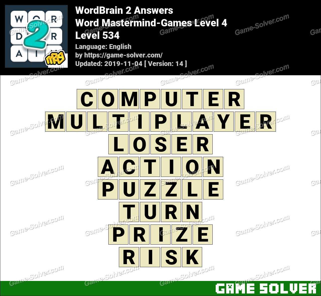 answers to the game wordbrain