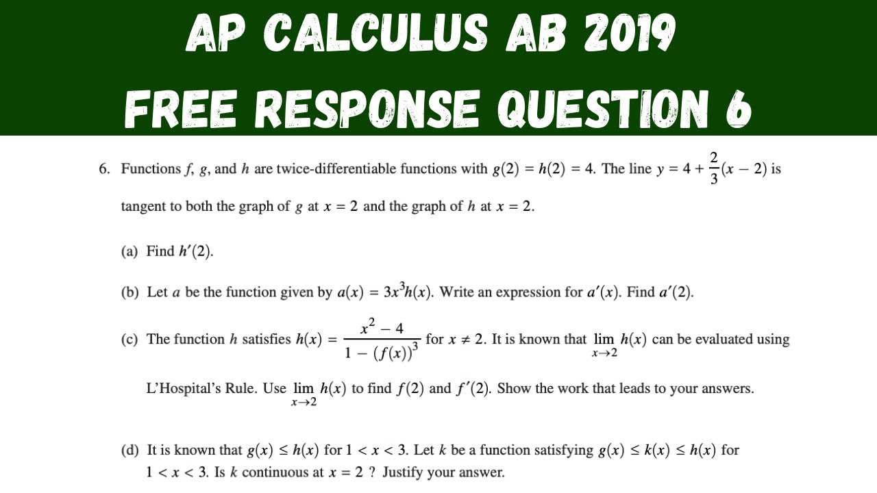 ap calculus ab exam answers