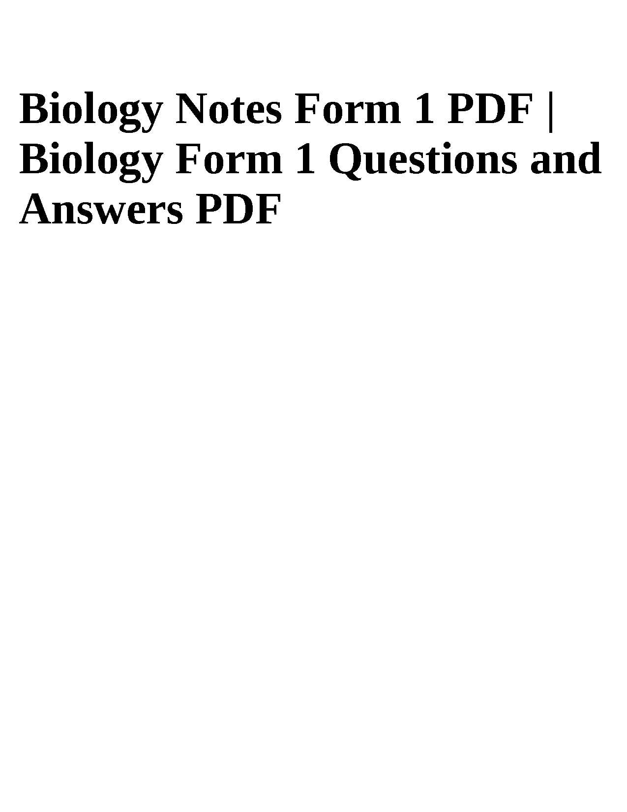 biology chapter 1 assessment answers