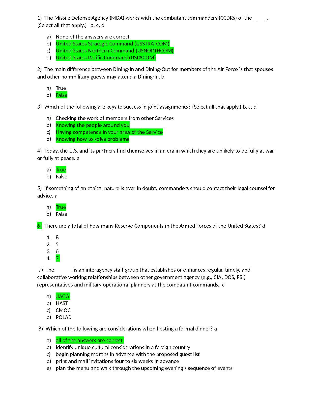 army ssd1 module 1 answers