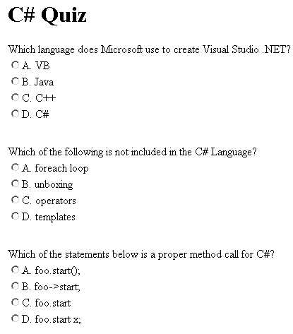 asp net exam questions and answers