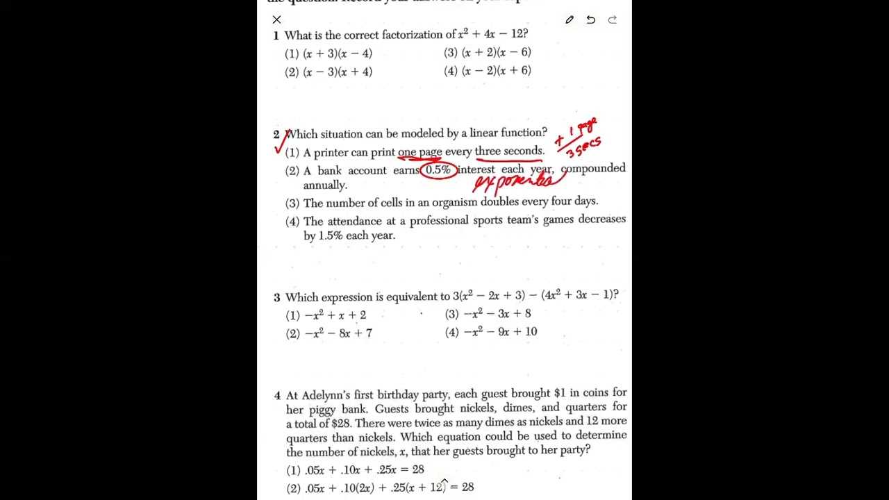 august 2025 algebra regents answers