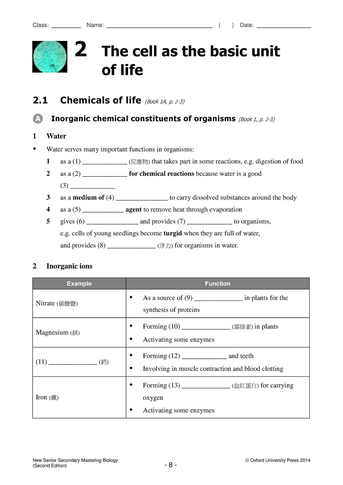 basic unit of life lab answers