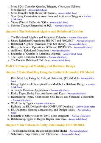 relational algebra exam questions and answers