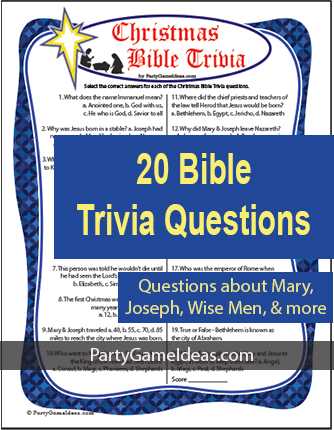 bible christmas trivia questions and answers