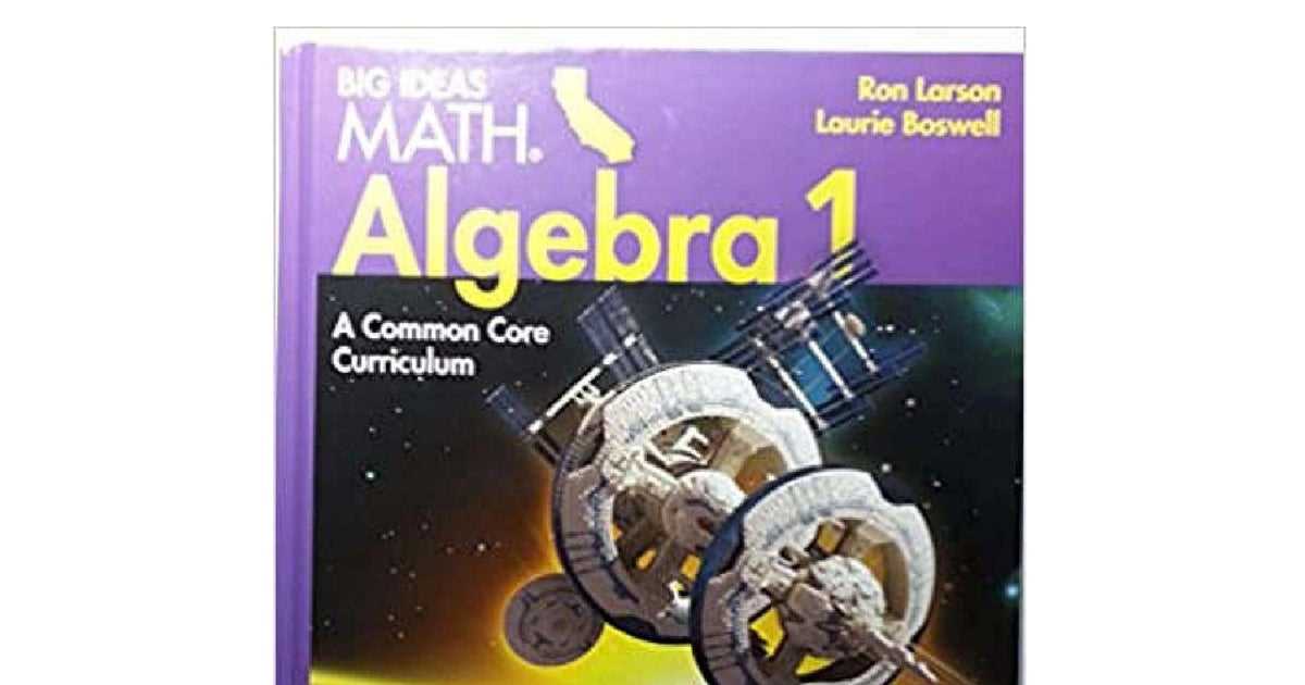 big ideas learning llc answers algebra 1