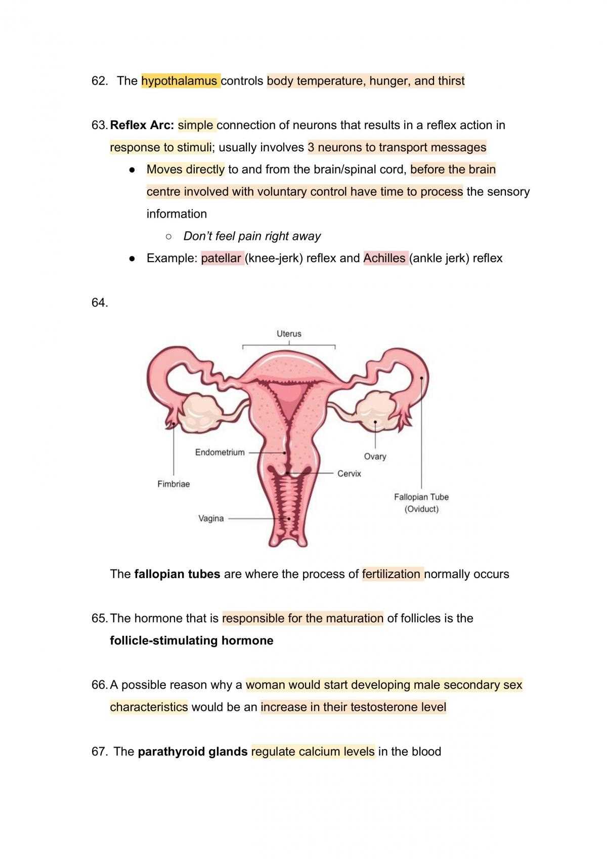 biology a final exam review answers