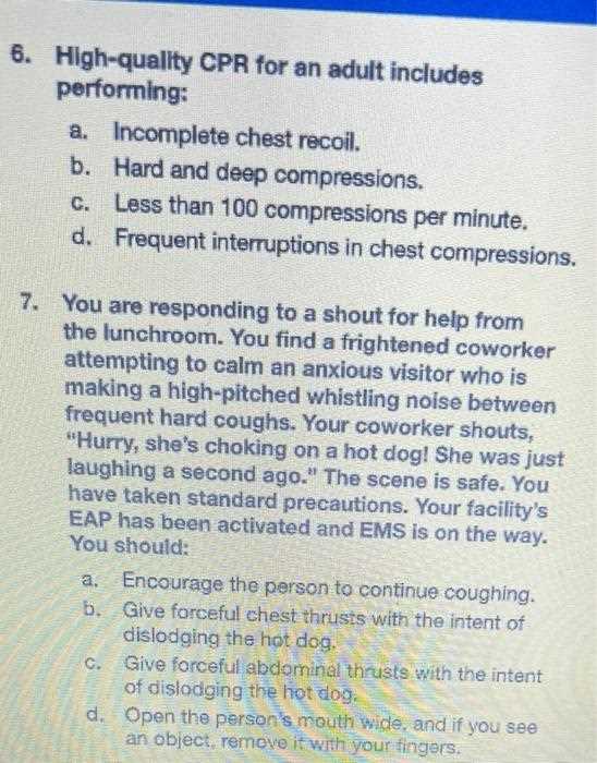 ems safety cpr written exam answers