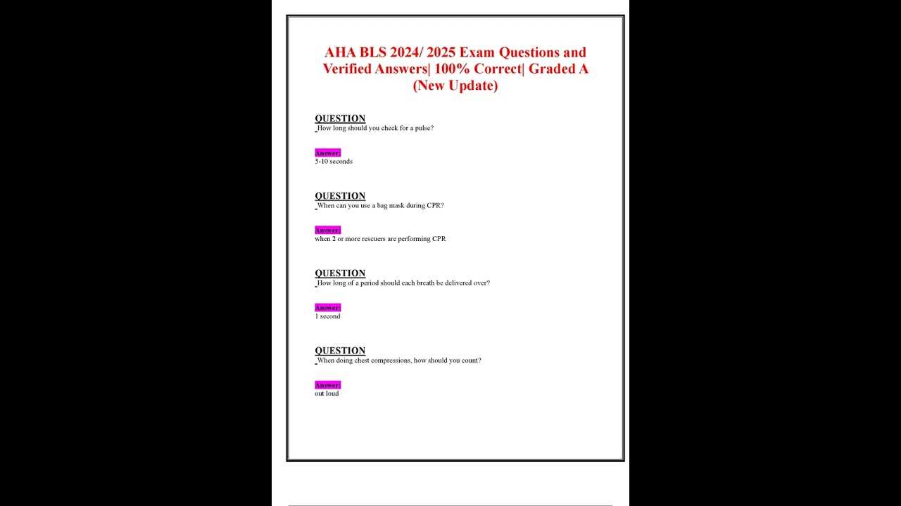 bls written test 2025 answers