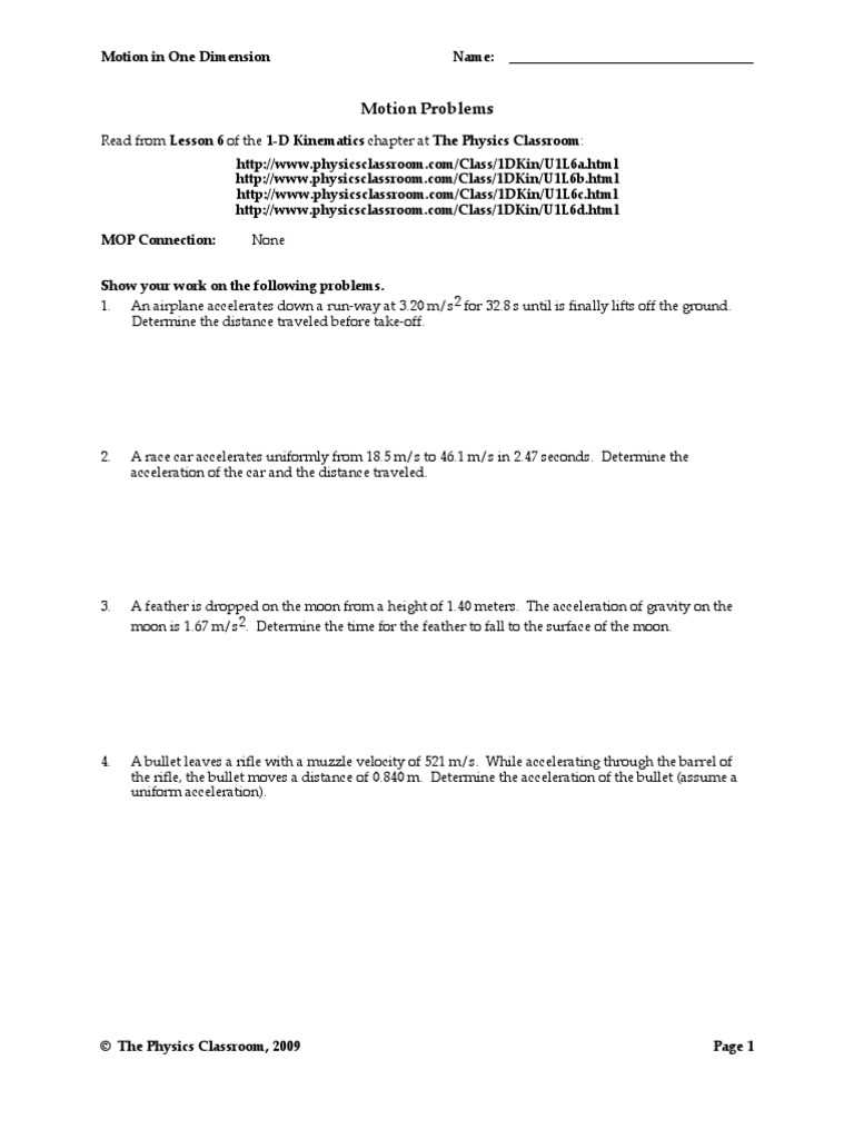 the physics classroom 2009 answers