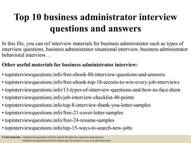 business administration core exam answers