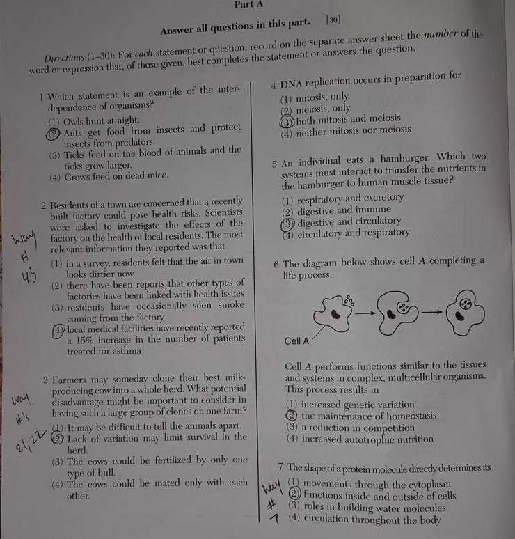 june 2009 living environment regents exam answers