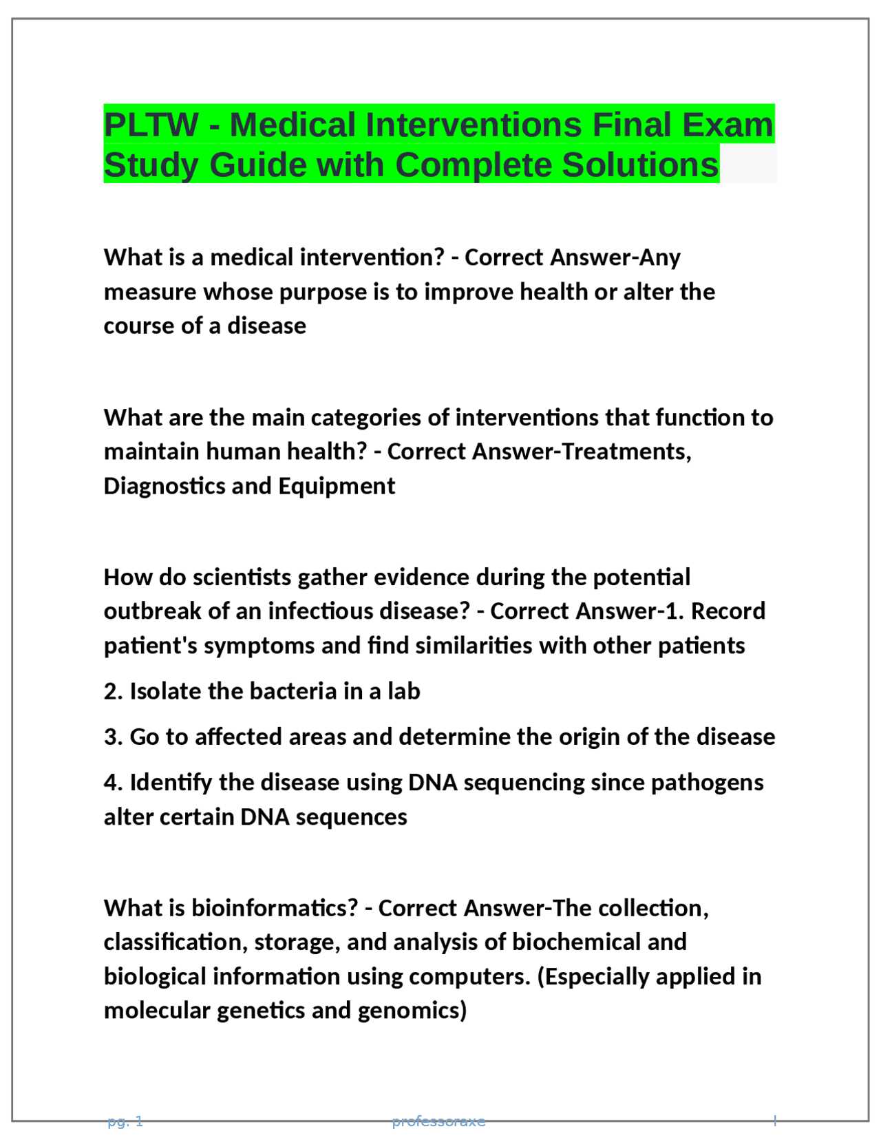 genetics exam study guide answers