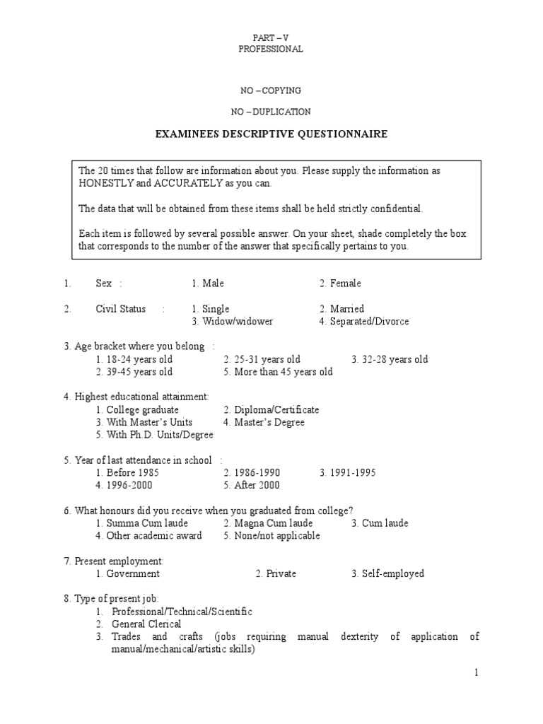 question and answer civil service exam