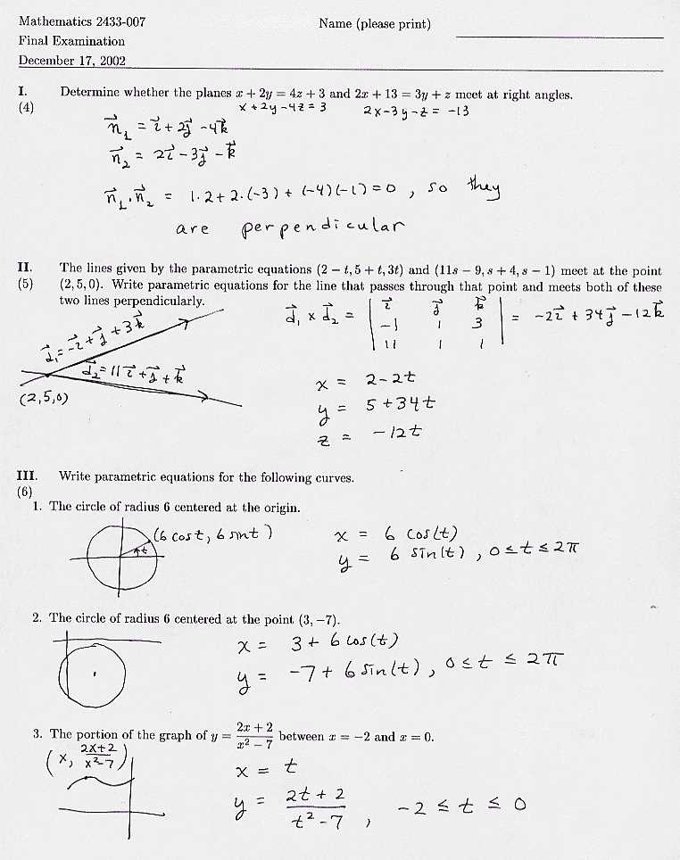 calculus i final exam with answers