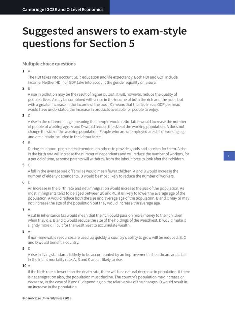 cambridge igcse economics exam style questions answers