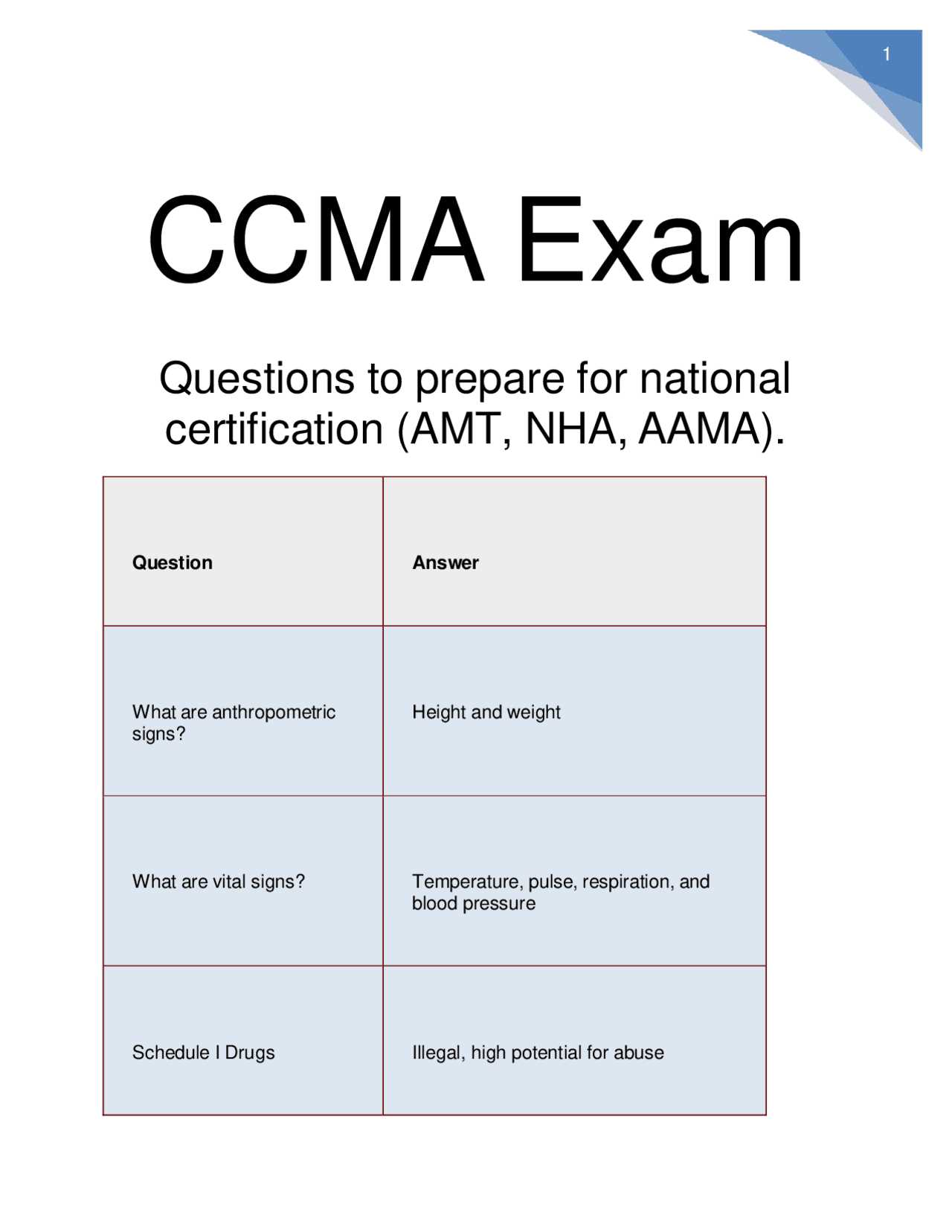 ccma exam questions