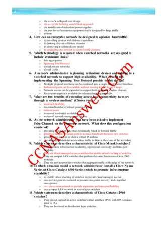 ccna 2 chapter 1 exam answers