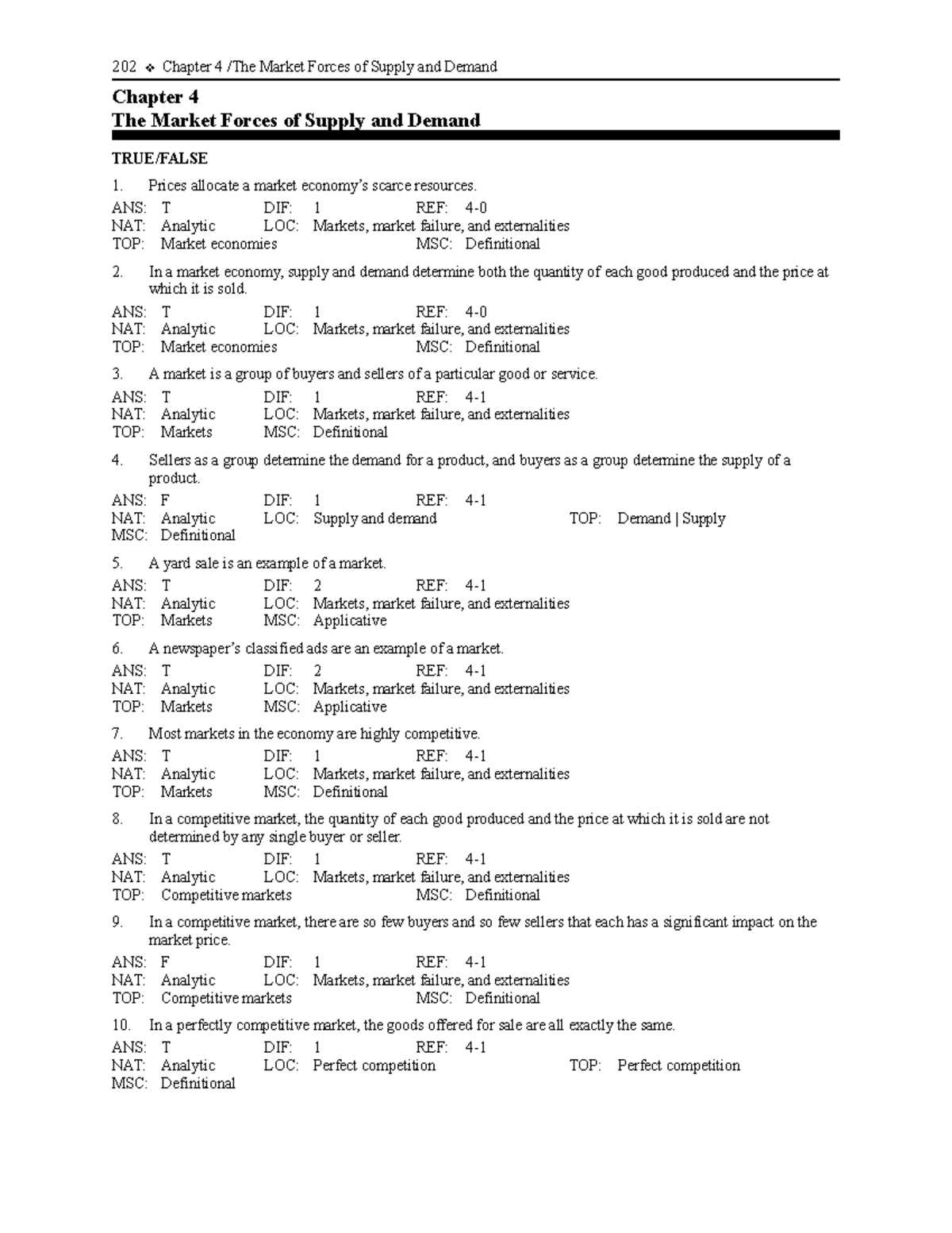 chapter 4 demand test answers