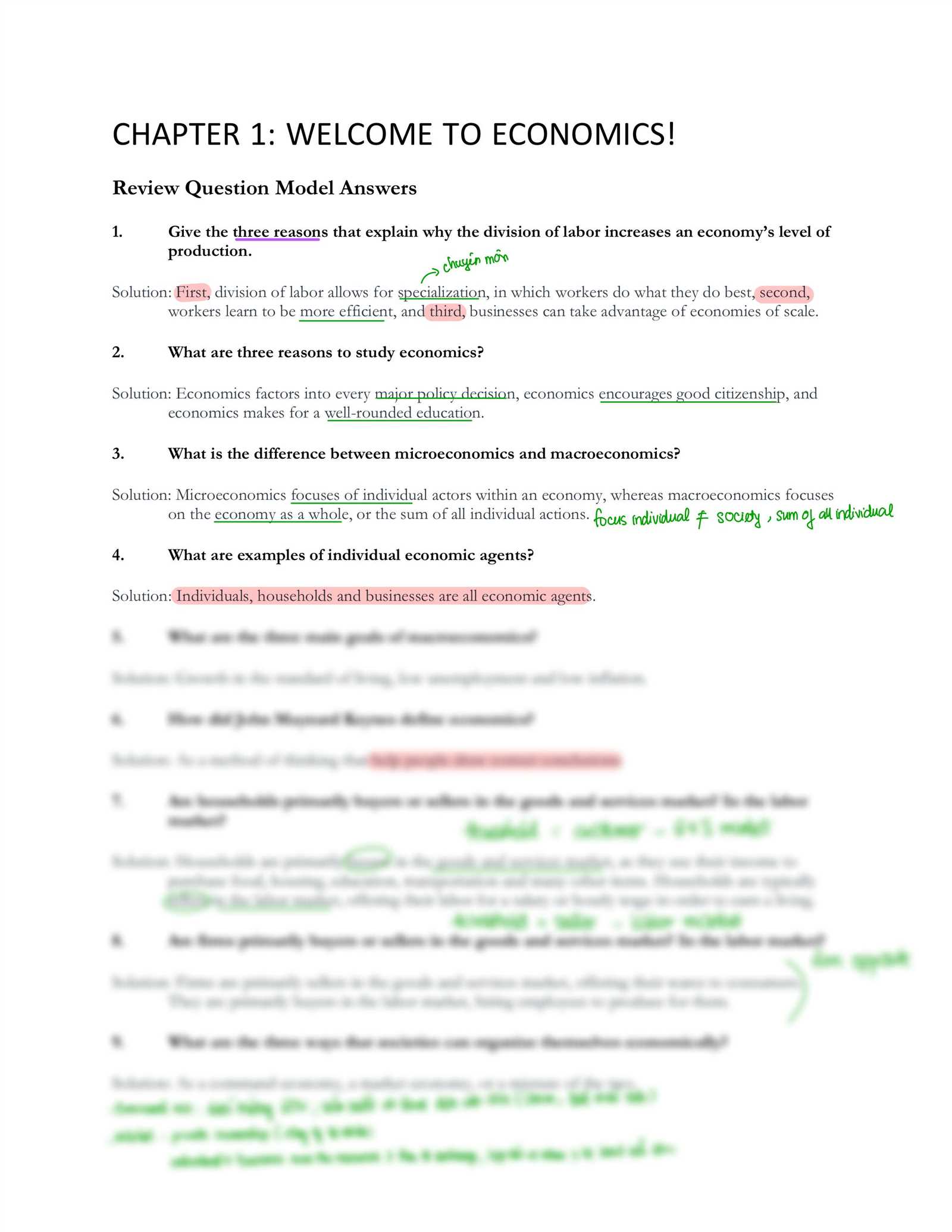 chapter 4 review economics answers