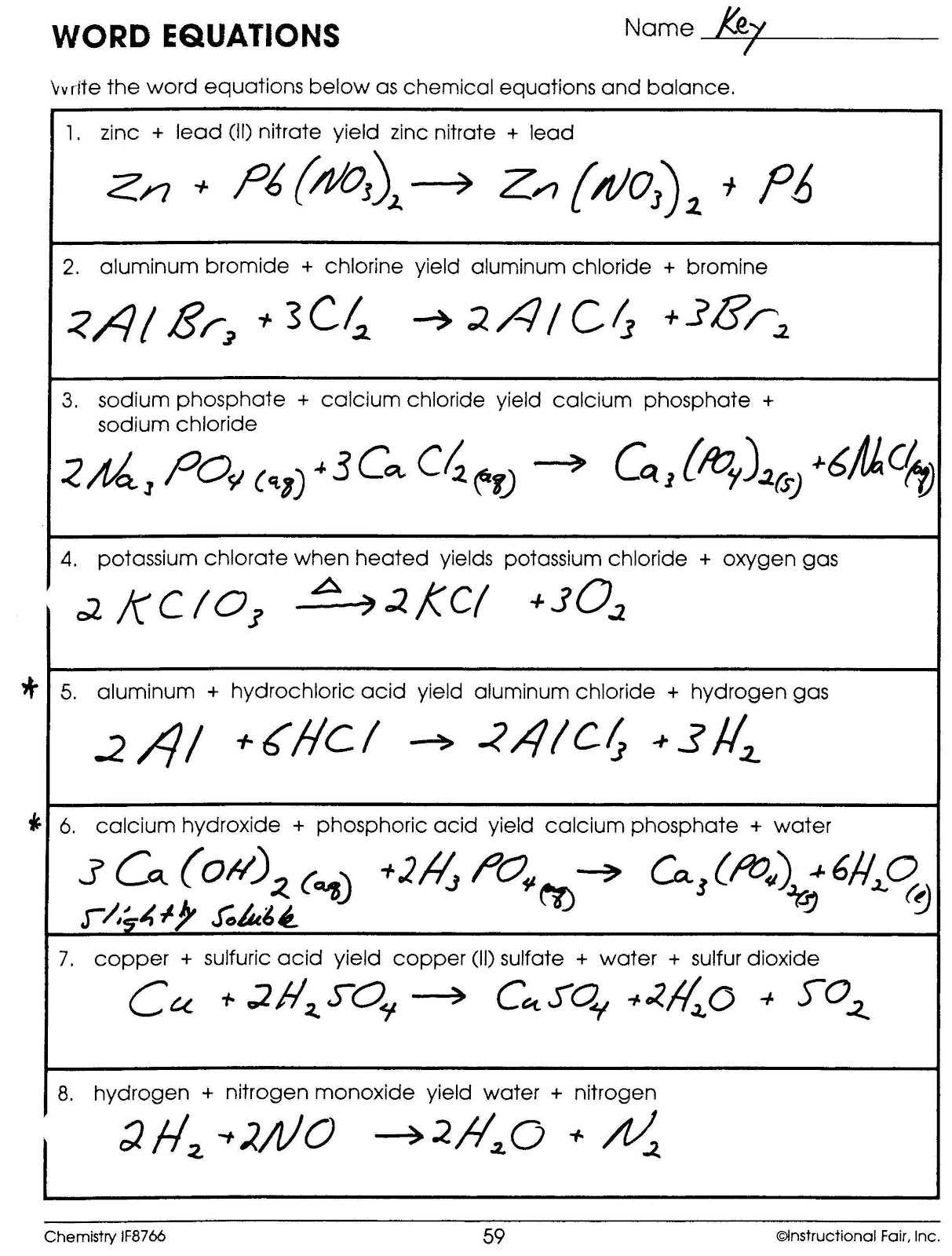 chapter 7 chemistry test answer key