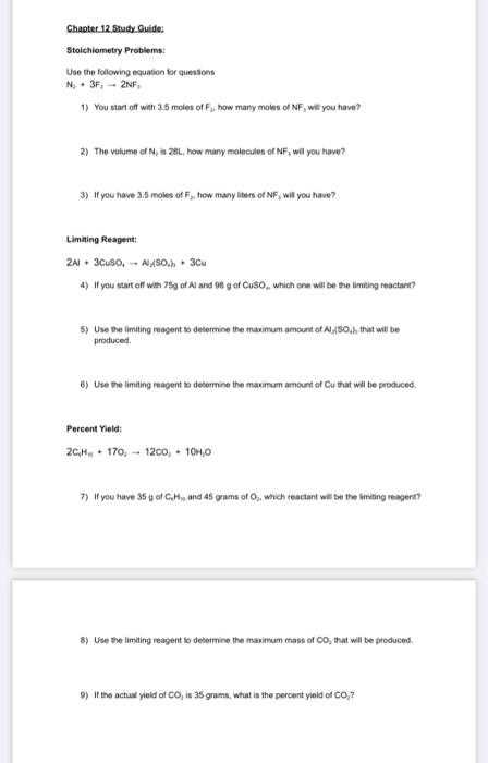 chemistry chapter 5 study guide answers