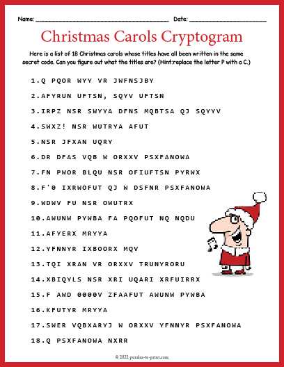 christmas songs worksheet answers