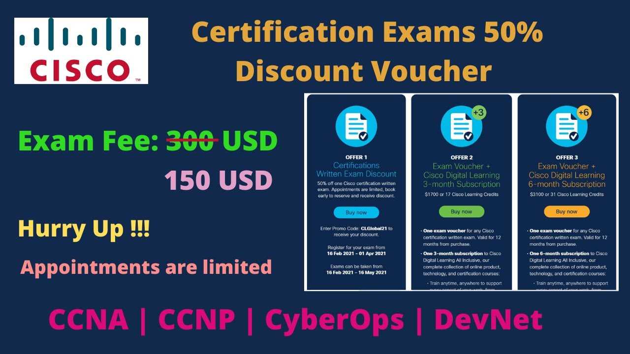 cisco exam voucher discount