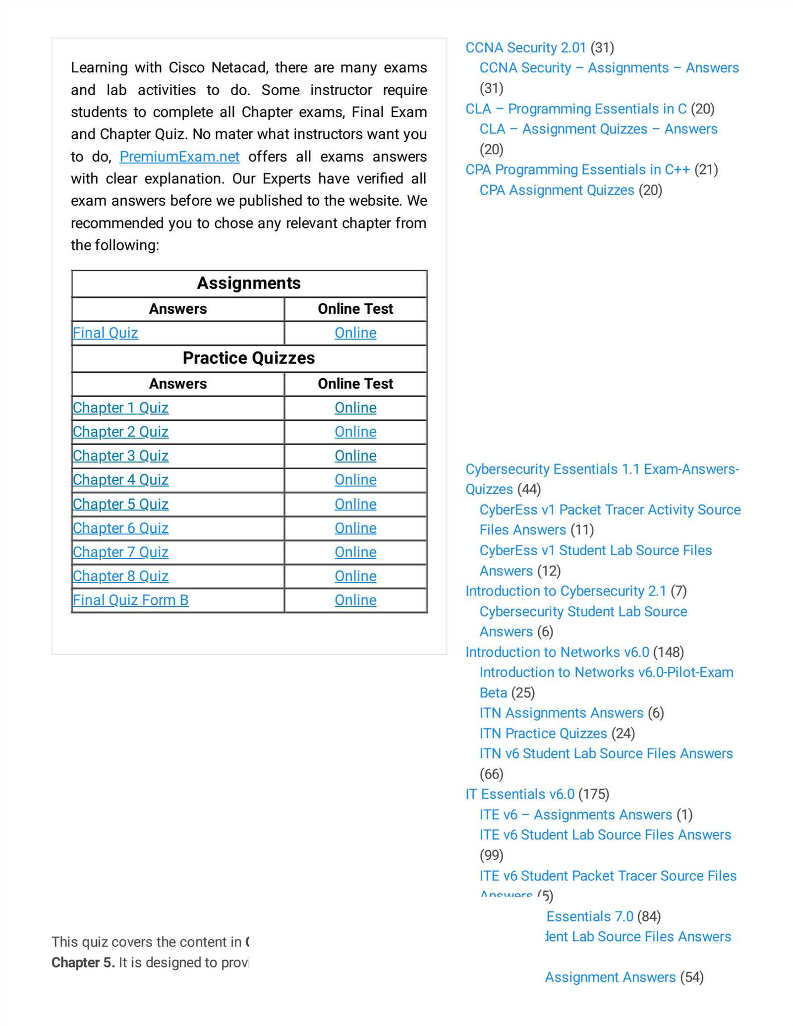 cisco netacad chapter 5 exam answers