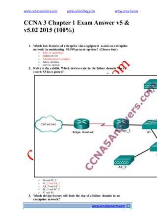 cisco networking academy chapter 3 exam answers