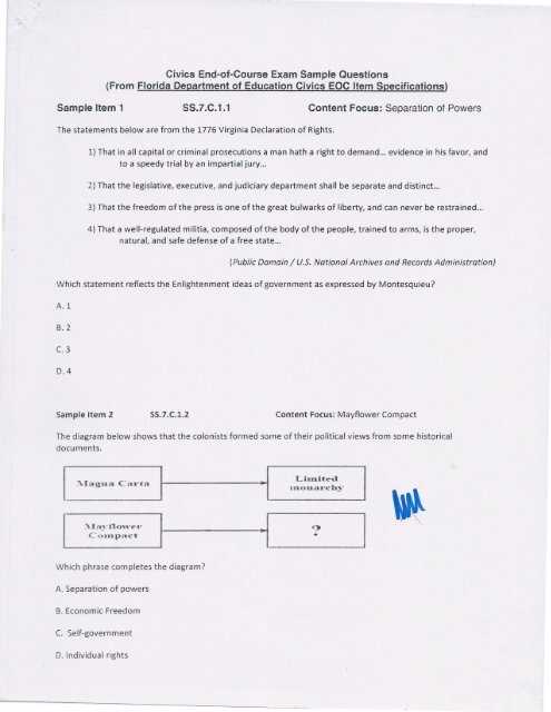 civics eoc review sheet with answers