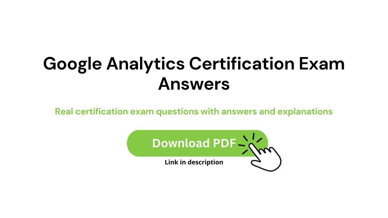 google analytics certification exam questions and answers