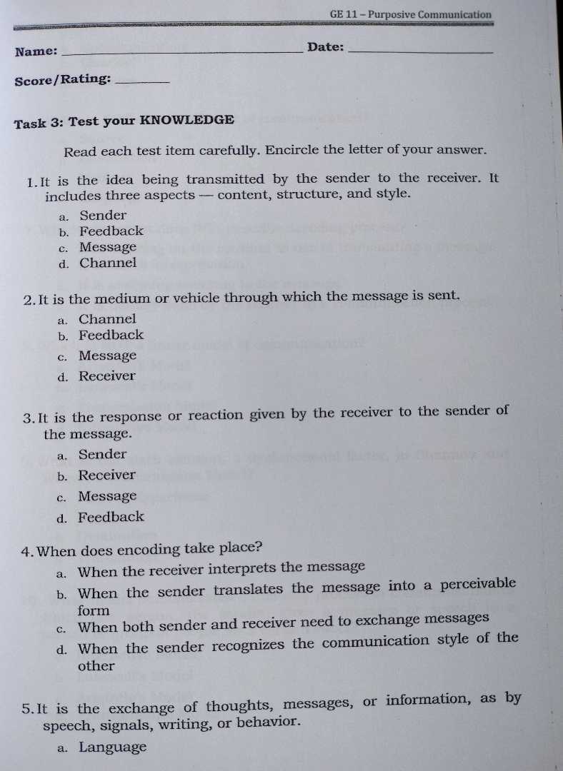 class d knowledge exam answer key