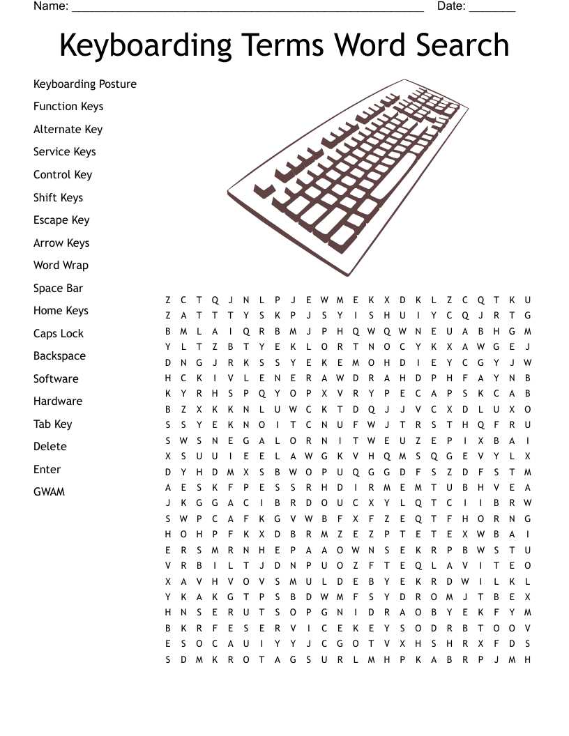 computer terms word search answers