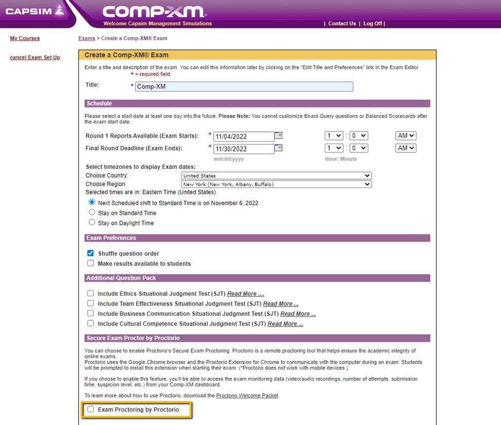 comp xm final exam answers