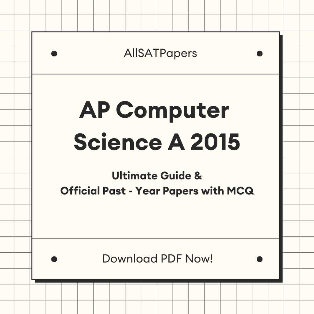 computer science ap exam 2015 multiple choice answers