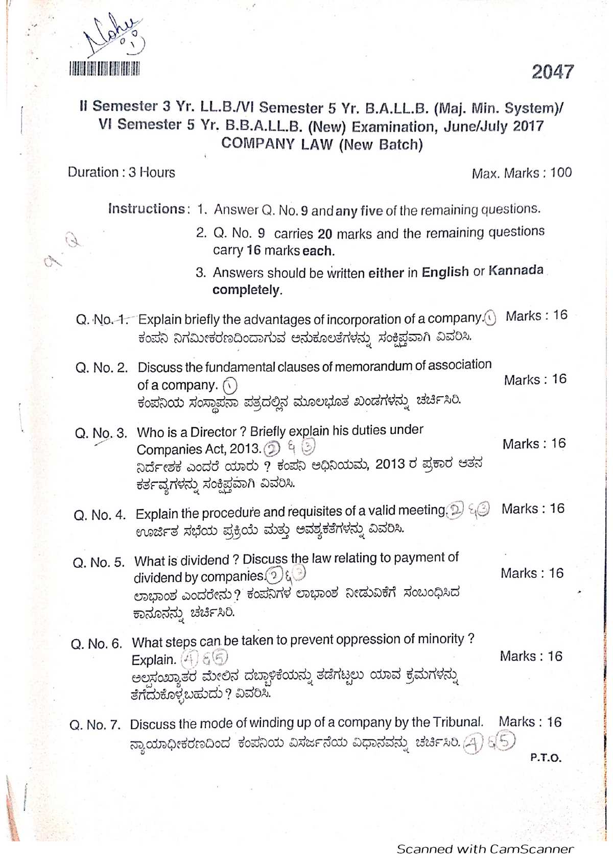 corporate law exam questions and answers