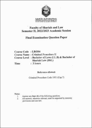 criminal procedure exam questions and answers