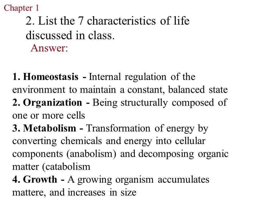 biology chapter 1 assessment answers