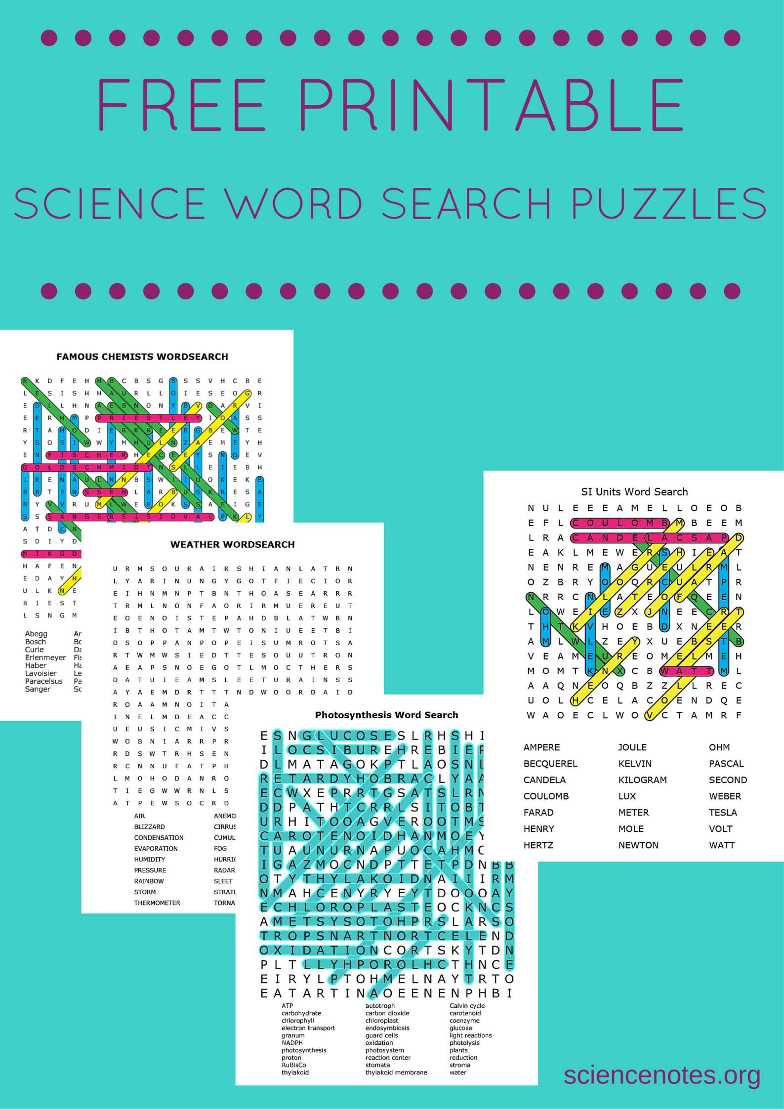 atoms word search puzzle answers