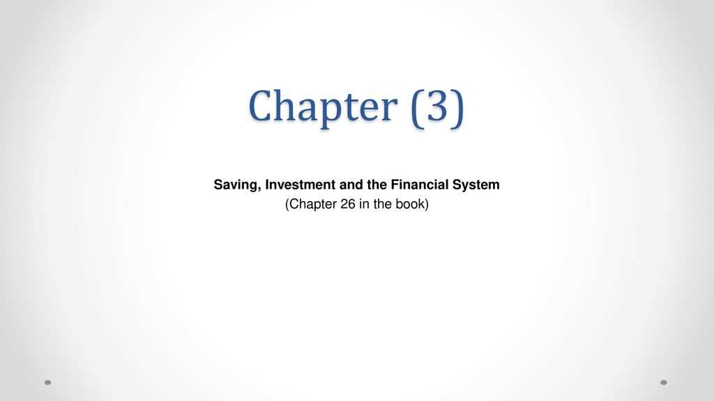 chapter 26 saving investment and the financial system answers