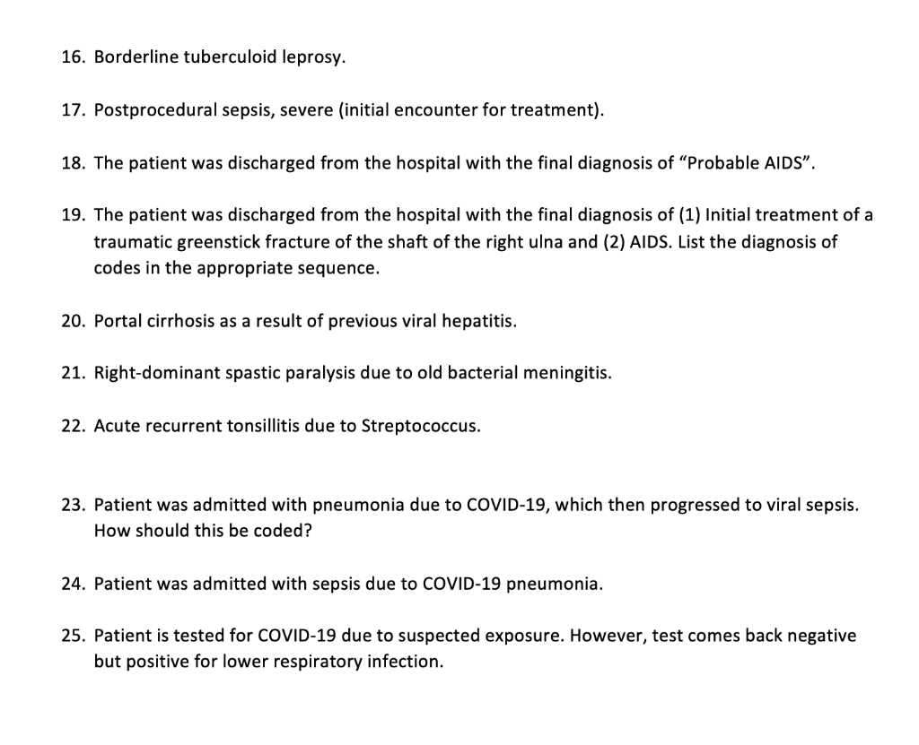 icd 10 questions and answers